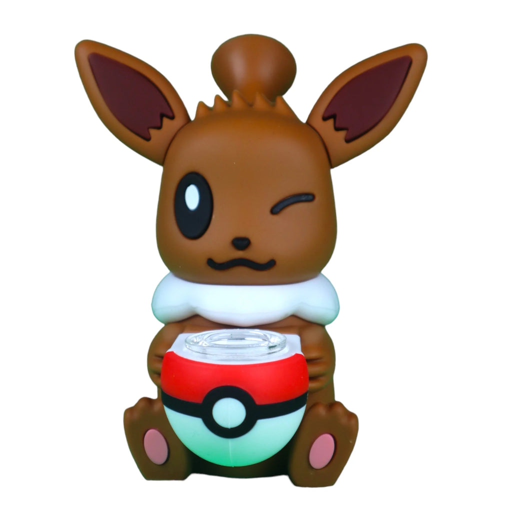 Silicone Brown Pikachu Water Pipe – Durable Cartoon-Inspired Bong | Wholesale
