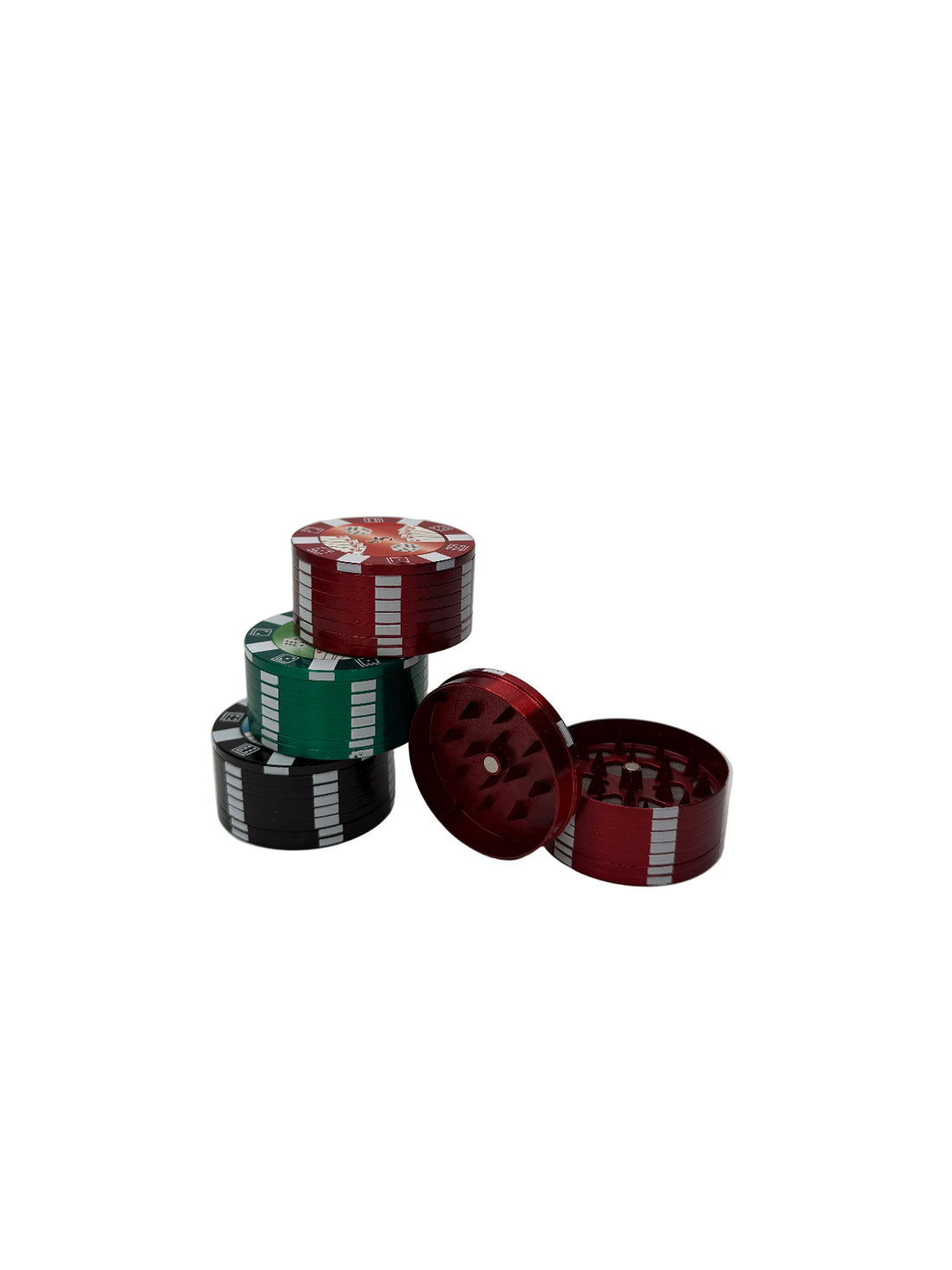 Poker Clip Design Zinc Grinder 