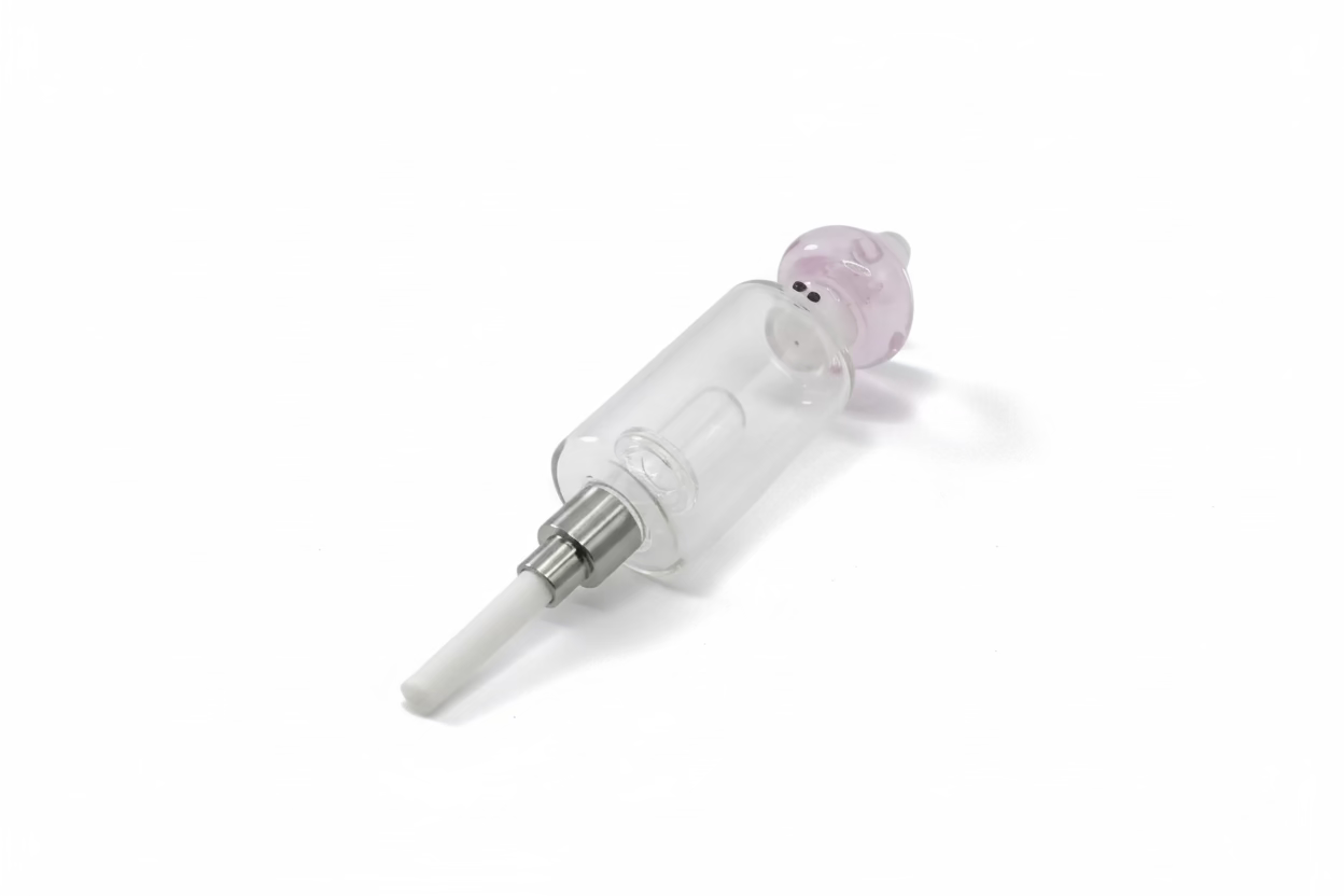 Portable 510 Thread Glass Nectar Collector in Mushroom Design