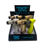 Powerful flame torch lighters in novelty gun design – TAZ 6-pack display