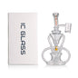 Premium glass concentrate rig with artistic recycler design