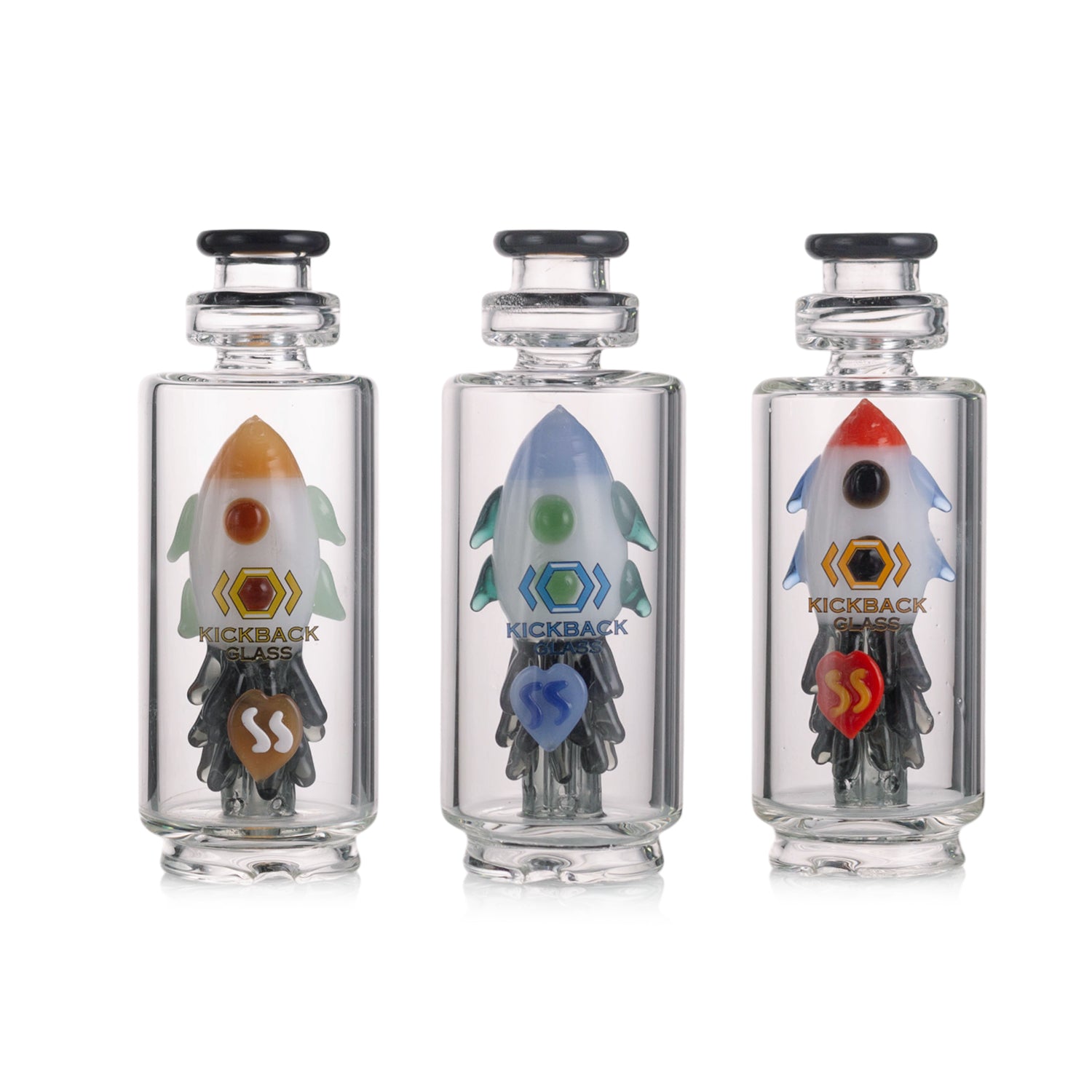 Puffco glass attachment with rocket design inside Main image