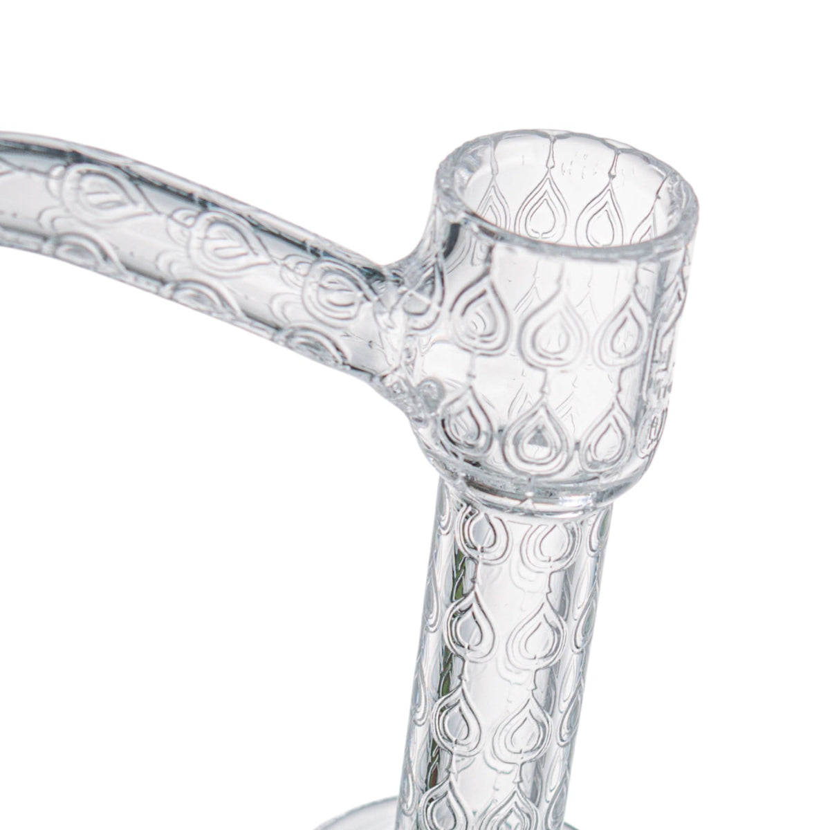 Purple accent IC Glass NIRVANA 45-Degree Dab Banger with Pearl Grabber