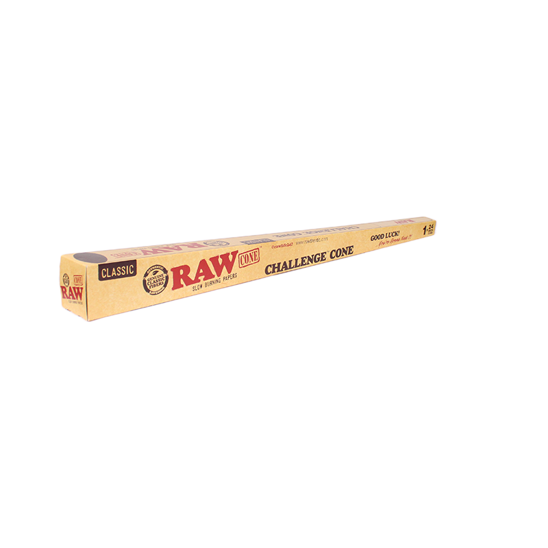 RAW Classic Challenge 24'' Cone | One Giant Pre-rolled Cone | Natural Unrefined Vegan Friendly Paper | 2 Feet Long