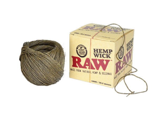 AUTHENTIC Raw Rolling Paper Hemp Wick - (250 ft/76 meters) | (100 ft/30.5 meters)