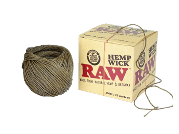 AUTHENTIC Raw Rolling Paper Hemp Wick - (250 ft/76 meters) | (100 ft/30.5 meters)