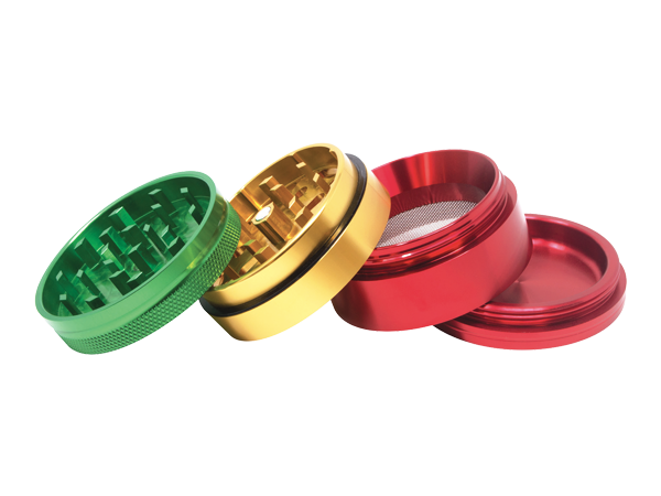 RAW 2-inch grinder made from aircraft-grade aluminum