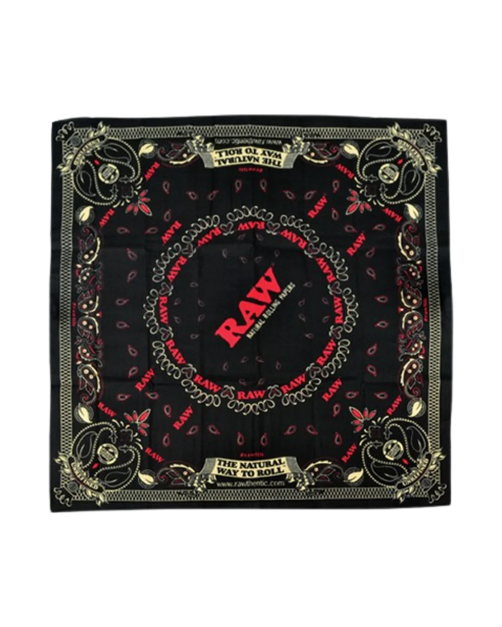 RAW Bandana – Wholesale Smoking Accessory with RAW Logo for Smoke Shops black