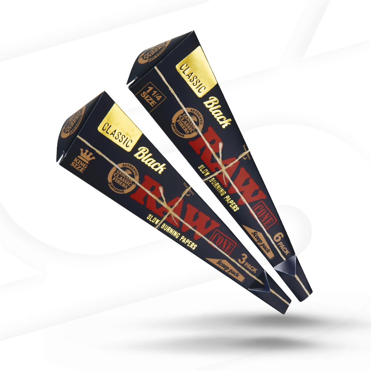 RAW Black Scoopp Pack King Size Cones  Main image
