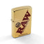 RAW Gold Dust Zippo Lighter with RAW logo on metallic finish.