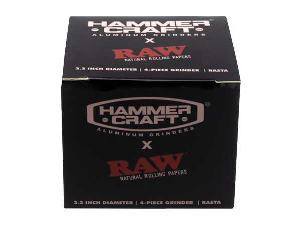 RAW HAMMERCRAFT grinder with magnetic lid packaging
