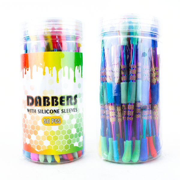 Dabbers – Dab Tools with Silicone Sleeves | 50-Piece Jar