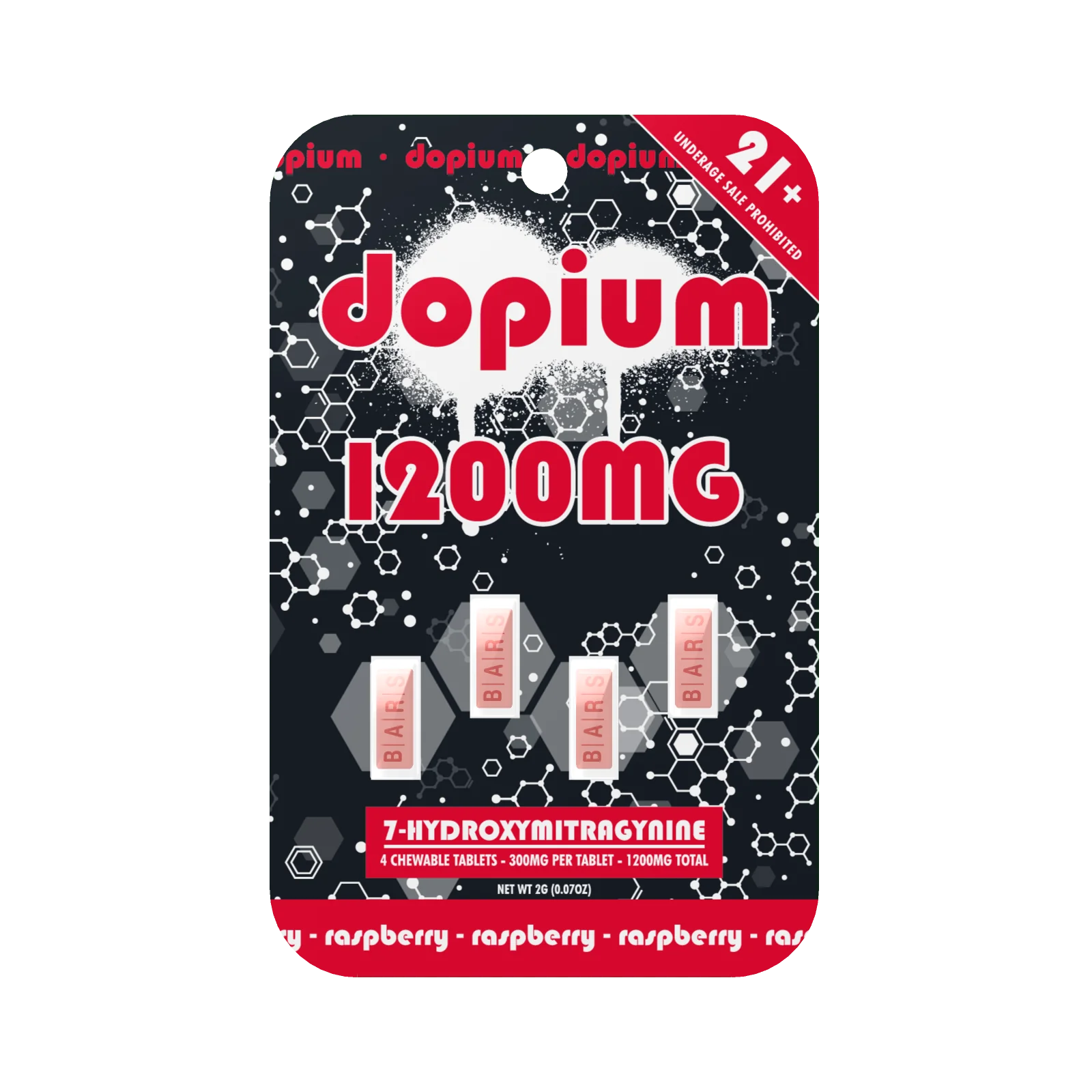 Dopium - 1200mg | 7-Hydroxymitragynine | 4x300mg | Single Unit