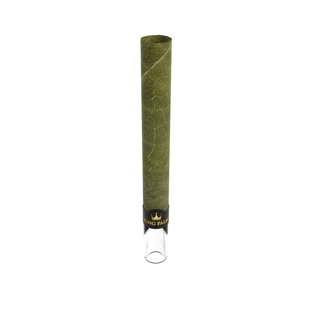 King Palm - Glass Tips | Natural Leaf Tubes| 1G Each | 2Pack | 16packs/Box | WR13