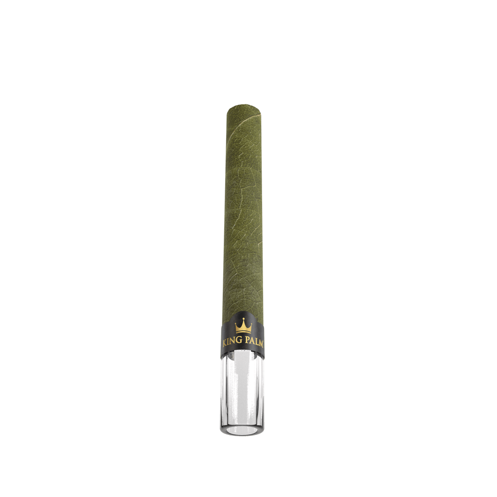 King Palm - Glass Tips | Natural Leaf Tubes| 1G Each | 2Pack | 16packs/Box | WR13