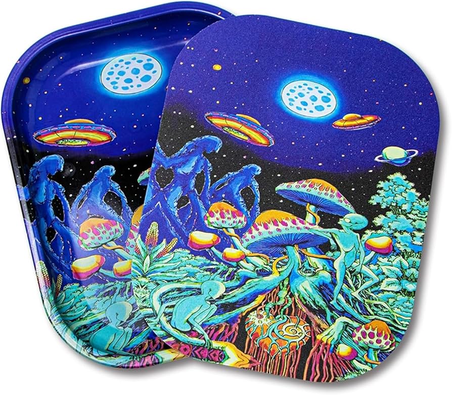Rolling Tray - Medium Size Tray with 3D Magnet Lid | Single Unit