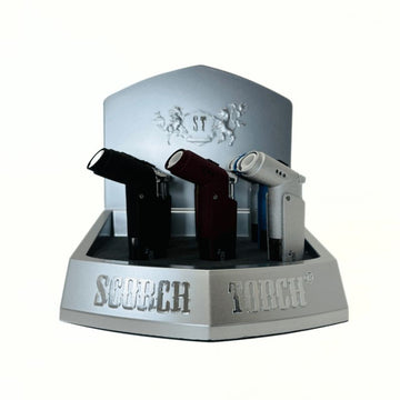 Scorch Torch - 45deg Mini Table torch with push up hold button| Leaf design| 9Pc/Box | BOX