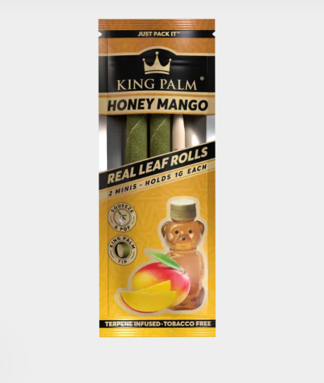 King Palm 2 MINIS -Holds 1G Each | Squeeze & POP | 20Pouches/Display