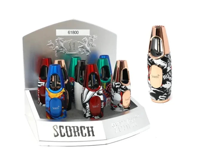 Scorch Torch -  Easy Hand Held Turbo Single Flame Torch W/ Graffiti | 9 Units/Box | TO61800