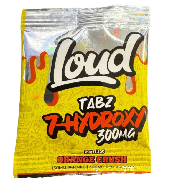 Loud TABZ | 7 Hydroxy | 150mg/Pill | 300mg/Pack | 20 Pouches | Box