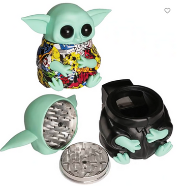 Grinders - 63MM Baby Yoda Grinders | Assorted colors | UNIT
