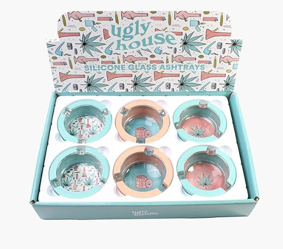 Ugly House Silicone Glass Ashtray - 6 Count Display