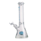 Side view of 14” IC GLASS beaker bong for smoke shops