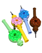 Silicone - Donut Nectar Straw with Ceramic Tip | 10 Units / Pack | Pack