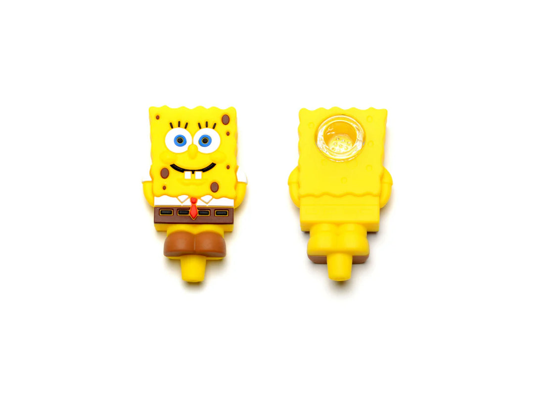 PACK OF 5 Silicone Square Pant Patric Pipe - Hand Pipe