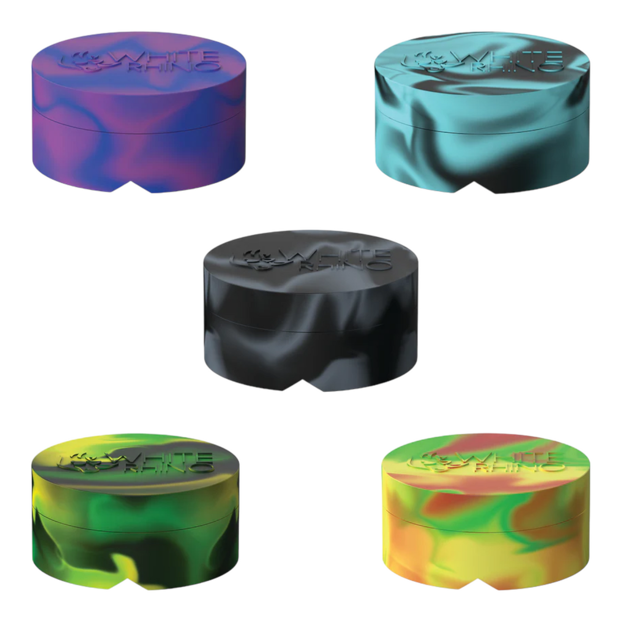 WHITE RHINO- ROUND SPINNER SILICONE JAR | $2.50/Pc Secondary image