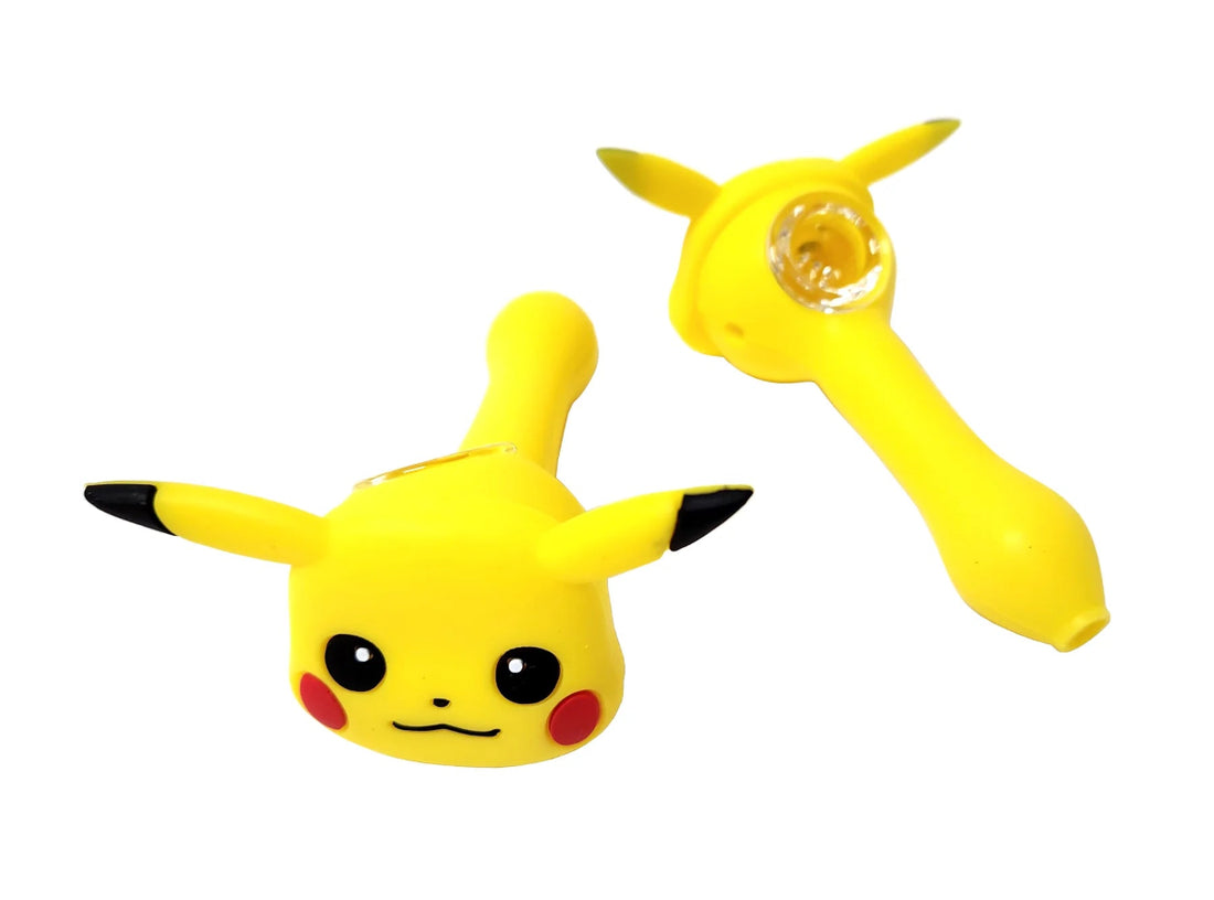 Silicone Pikachu Face Spoon Pipe – 4.5 Inch