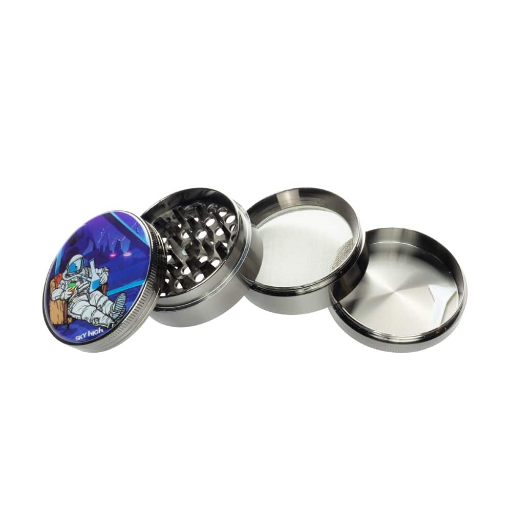 SKY HIGH 4-piece 40MM herb grinder in assorted styles