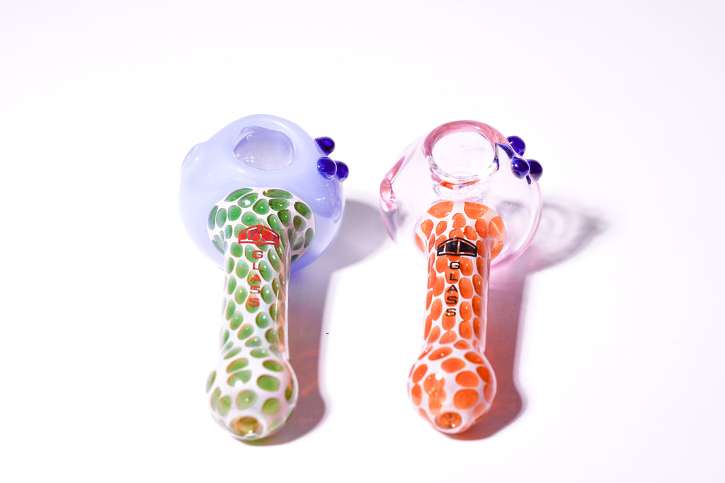 IC Glass Dual Tone Slime Hand Pipe | Honeycomb Neck | ICHP162
