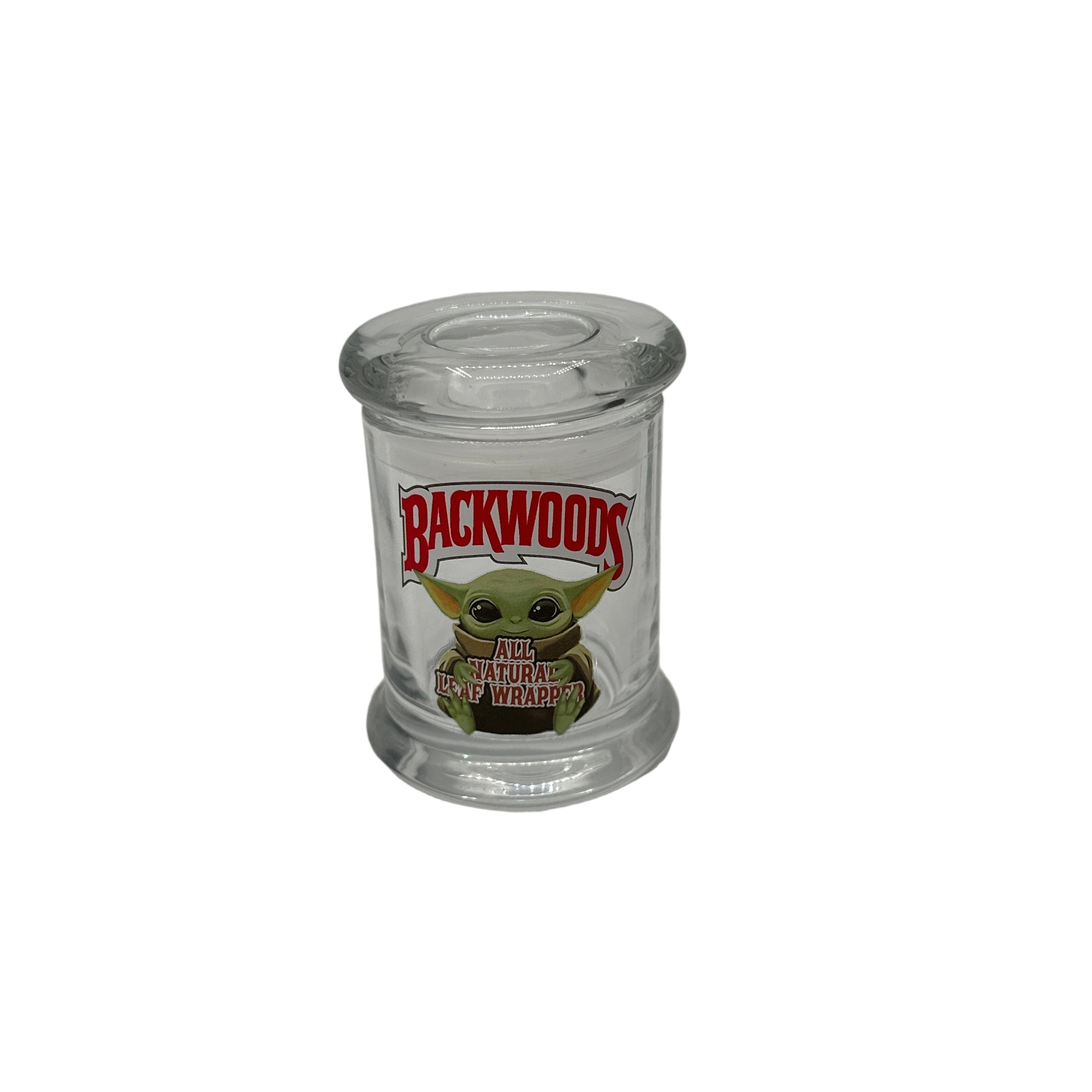 Small custom printed glass jar with airtight lid - single unit