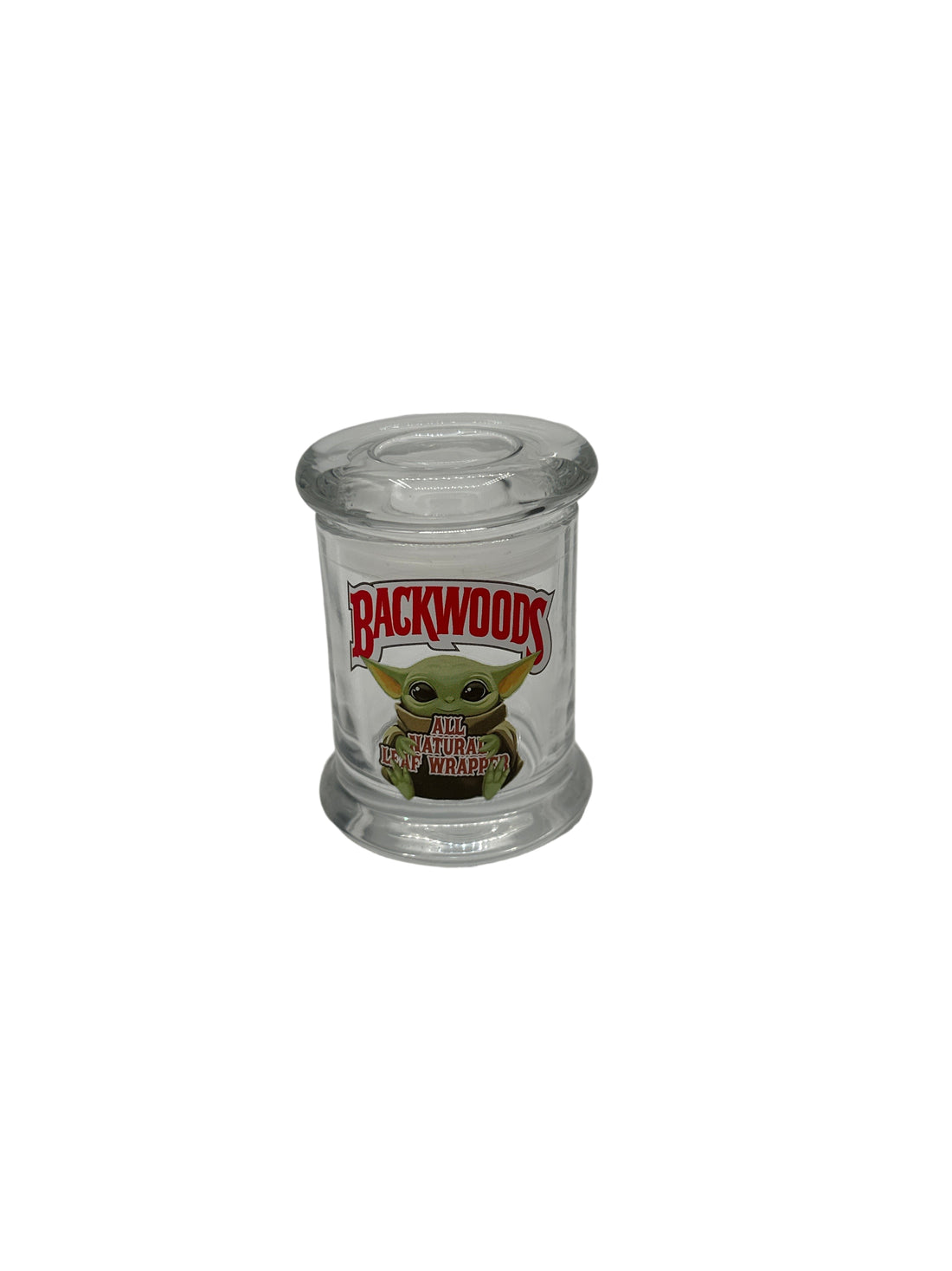 Small custom printed glass jar with airtight lid - single unit
