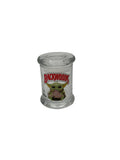 Small custom printed glass jar with airtight lid - single unit