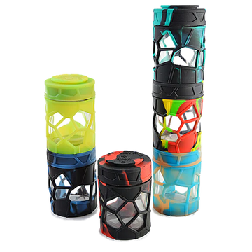 Stock up on the SpaceKing Silicone Covered Stackable Glass Jar Display – a premium choice for bulk smoking accessories and wholesale cannabis storage solutions.