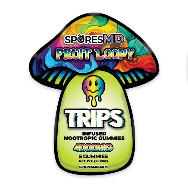 SporesMD TRIPS Gummies in retail packaging