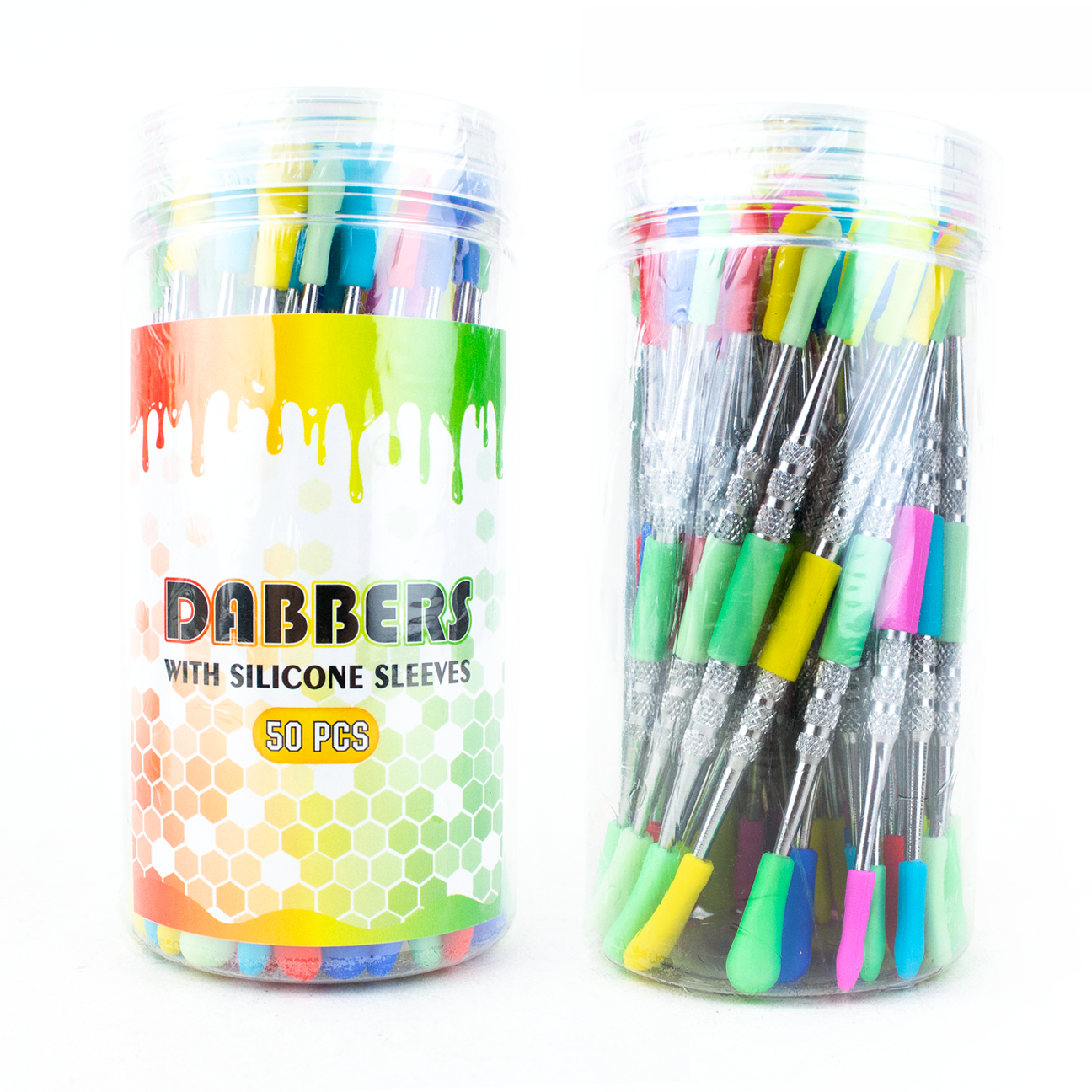 Dabbers – Dab Tools with Silicone Sleeves | 50-Piece Jar