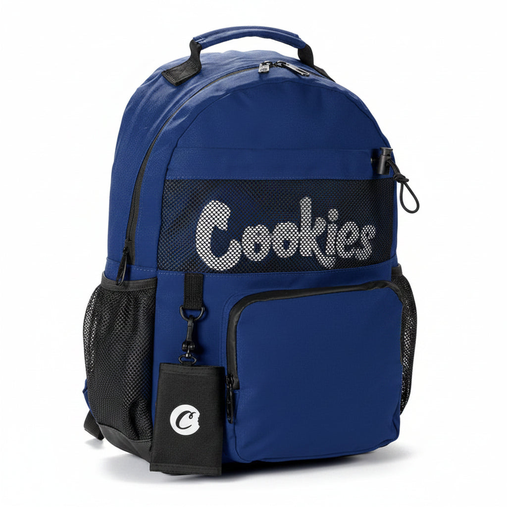 Cookies Stasher Smell Proof Backpack with advanced odor-resistant technology, poly canvas construction, and reverse double zippers.