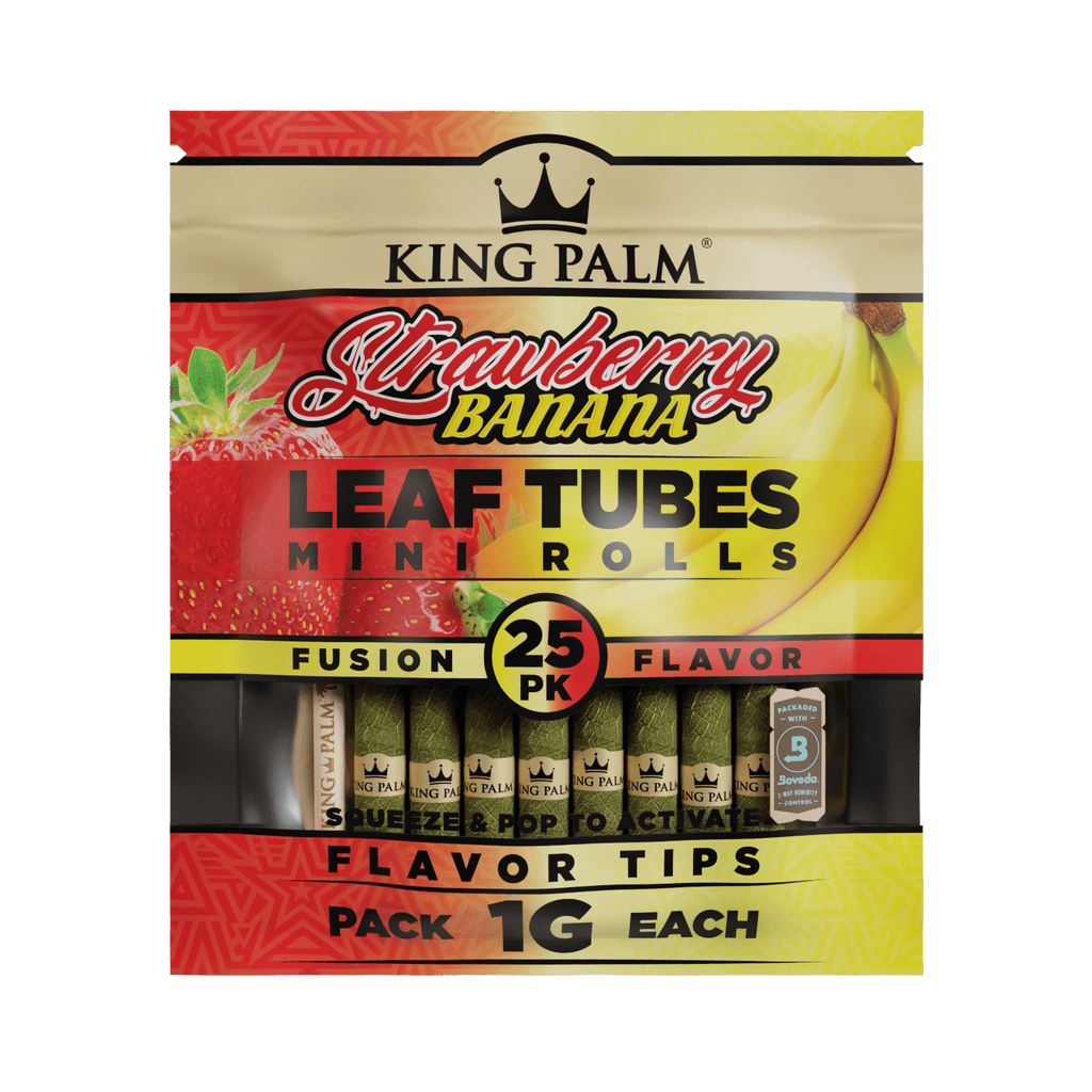 King Palm - Leaf Tubes- Mini Rolls | 25Pack| Pack-1G Each | 8Packs/Box | WR14