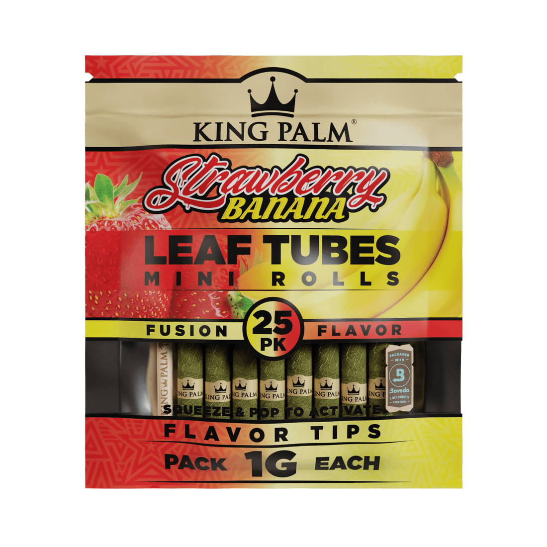 King Palm - Leaf Tubes- Mini Rolls | 25Pack| Pack-1G Each | 8Packs/Box | WR14