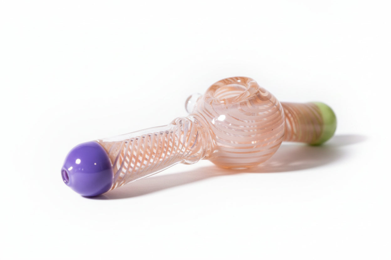 Swirl Glass Hand Pipe with Built-in Screen | HP361 – Wholesale Smoking Accessories Secondary image