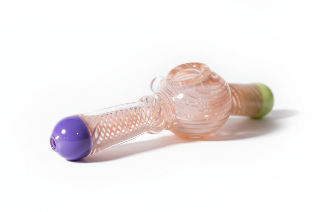 Swirl Glass Hand Pipe with Built-in Screen | HP361 – Wholesale Smoking Accessories