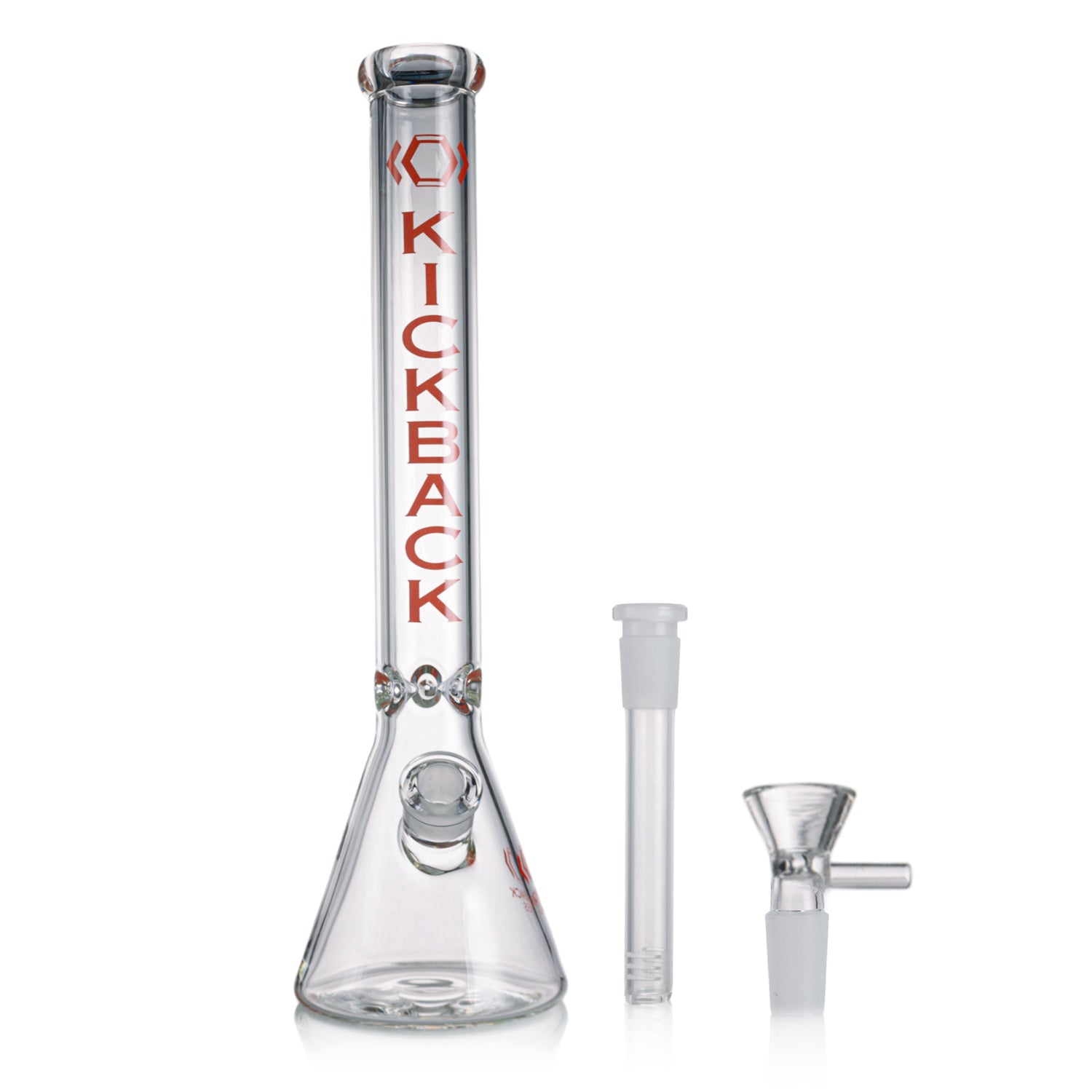 Kickback Glass 18'' Beaker Bong with Downstem & Bowl Piece – Wholesale Secondary image