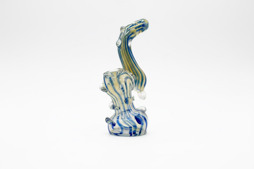 Thorn Shaped Bubbler blue side shot