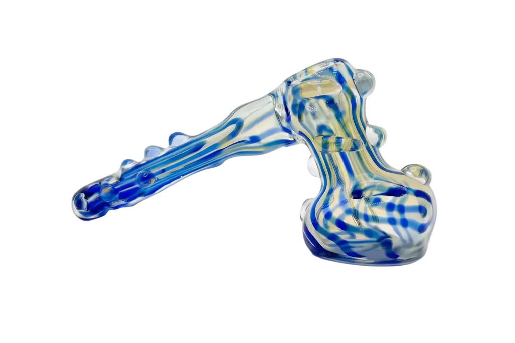 Thorn hammer shaped glass bubbler 5 inch