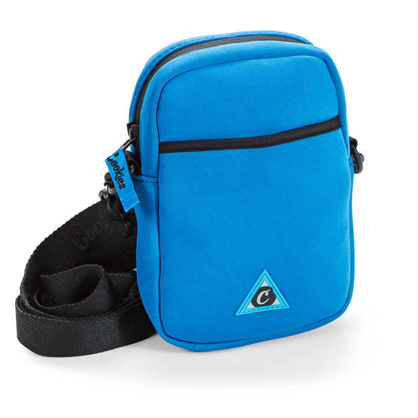 Cookies Travel Pocket Smell Proof Bag in blue, front view with strap Main image