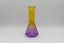 Tri-color frosted diamond cut beaker bong with downstem and bowl