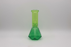 Tri-color glass bong with diamond pattern and smoking accessories